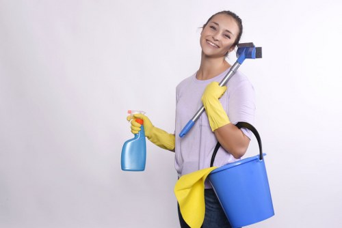 Safety-focused carpet cleaning service in TW10 with protective equipment