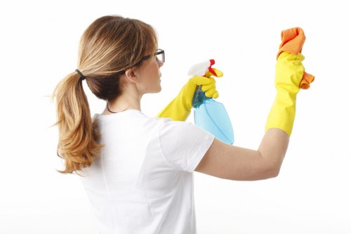 Local Tw10 cleaning team preparing a spotless office space